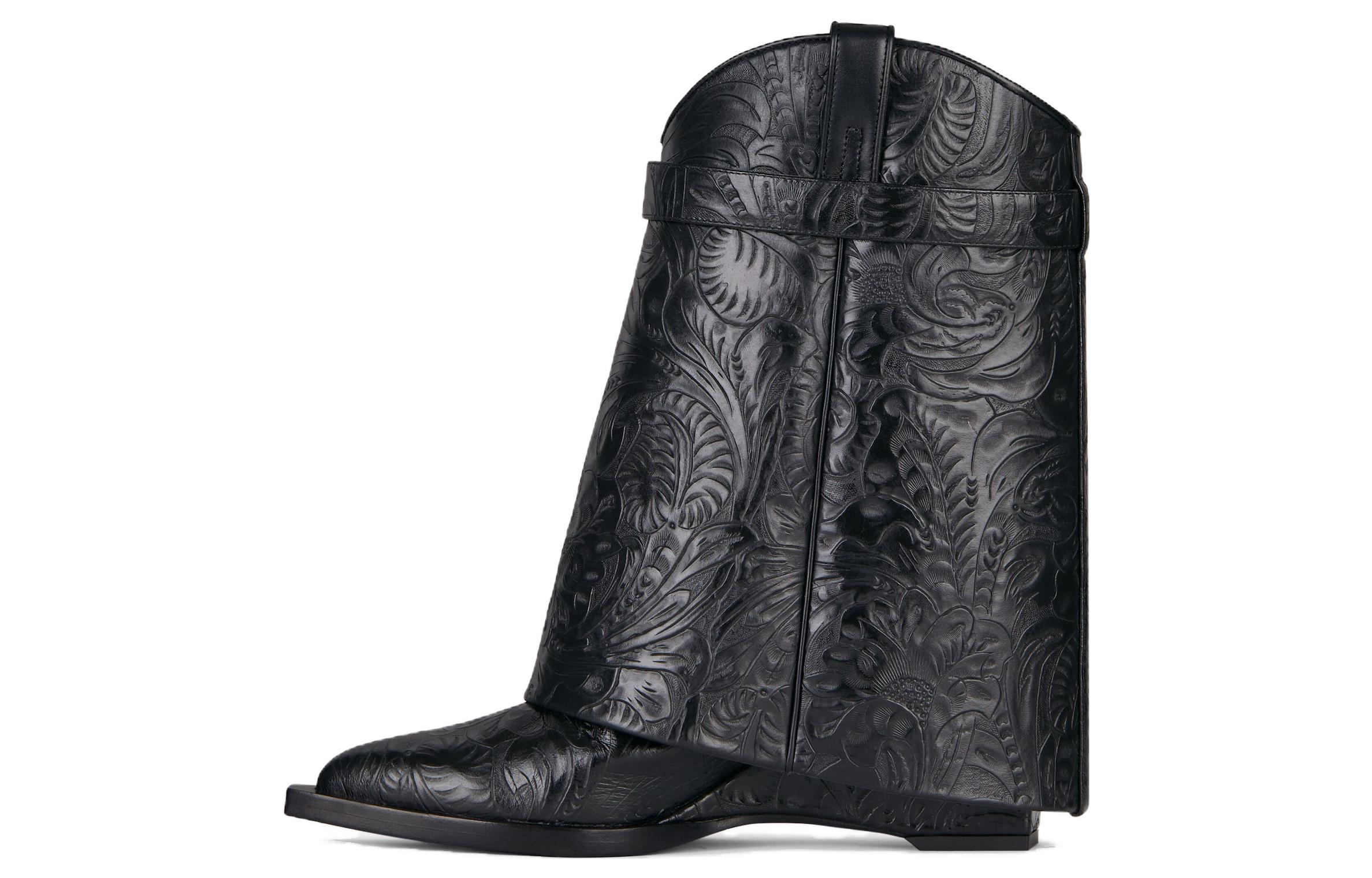 (W) Givenchy Shark Lock Cowboy Ankle Boot 'Black'