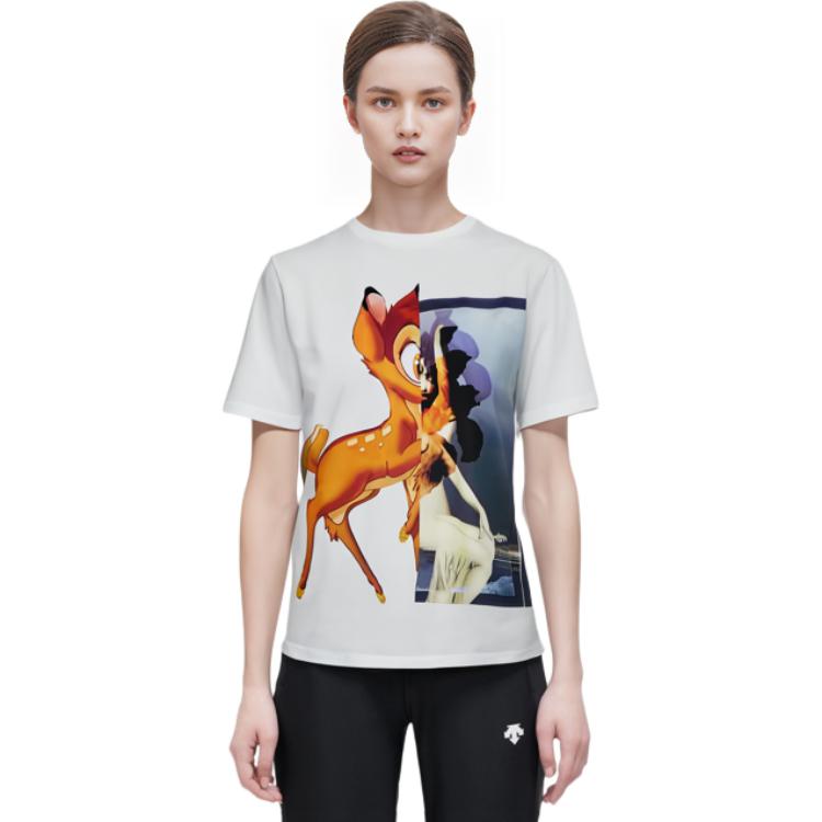 Purchase (W) GIVENCHY 小鹿斑比印花白色T恤 BW700D304U-100