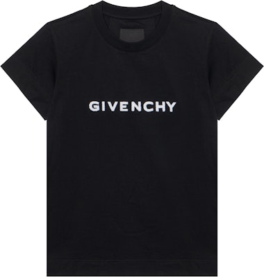 (W) 지방시 블랙 크루넥 레터 프린트 반팔 티셔츠 BW707Y3Z85-001 Buy (W) 지방시 블랙 크루넥 레터 프린트 반팔 티셔츠 BW707Y3Z85-001