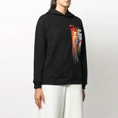 (W) 지방시 블랙 후디 멀티컬러 자수 BWJ01C3Z43-001 Details for (W) 지방시 블랙 후디 멀티컬러 자수 BWJ01C3Z43-001