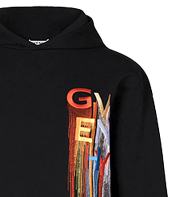 (W) 지방시 블랙 후디 멀티컬러 자수 BWJ01C3Z43-001 1