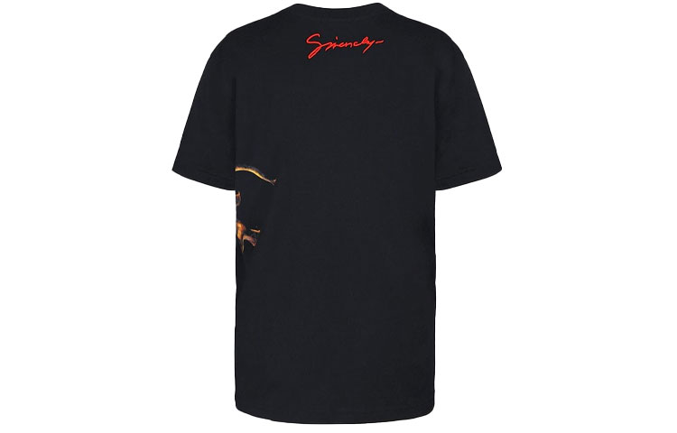 Lookbook (W) ジバンシィ ブラック ライオンプリント クルーネック 半袖 Tシャツ BW70603Z1G-001