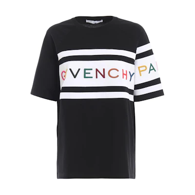(Women) Givenchy Black Logo Print Crew Neck Short Sleeve T-Shirt BW706V3Z1X-004