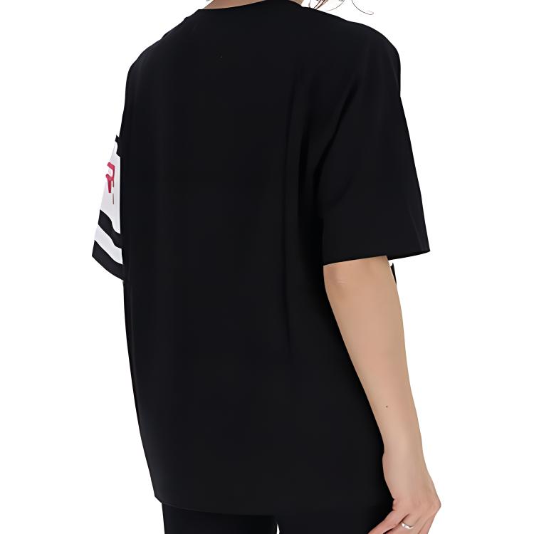 Purchase (W) 지방시 블랙 로고 프린트 크루넥 반팔 티셔츠 BW706V3Z1X-004