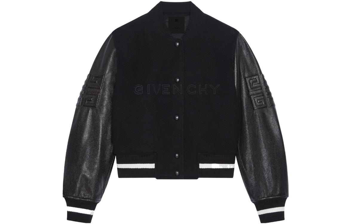 Order (W) 紀梵希黑色拼接單排扣休閒外套 BW00N0611N-004