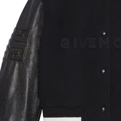 (W) 紀梵希黑色拼接單排扣休閒外套 BW00N0611N-004 Purchase (W) 紀梵希黑色拼接單排扣休閒外套 BW00N0611N-004