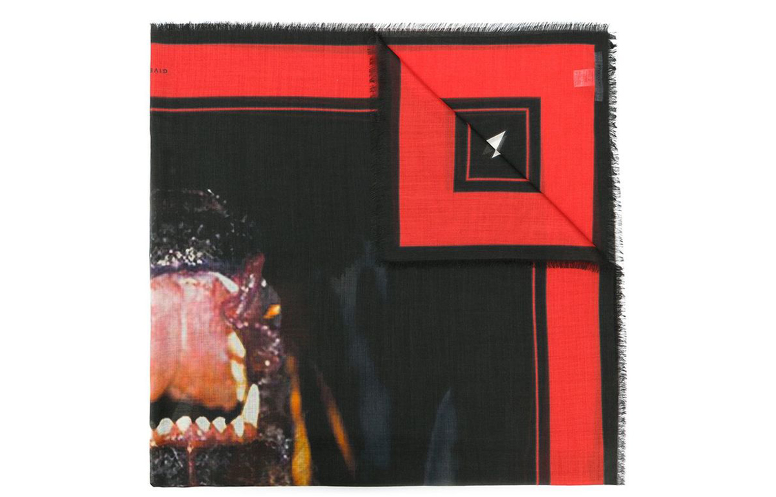 (Women) Givenchy Black Shawl Scarf Unisex Accessories. GW1414SD50910