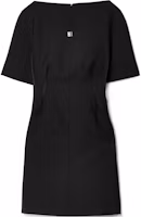 (Women) Givenchy Black Short-Sleeve Casual Mini Dress with Zipper. BW21YZ100H-001 (Women) Givenchy Black Short-Sleeve Casual Mini Dress with Zipper. BW21YZ100H-001