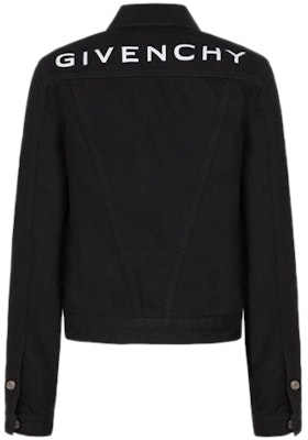 (W) GIVENCHY Jaket Denim Hitam Berbutang Panjang dengan Kolar Solid BW008N50DQ-001 Lookbook (W) GIVENCHY Jaket Denim Hitam Berbutang Panjang dengan Kolar Solid BW008N50DQ-001