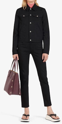 (W) GIVENCHY Jaket Denim Hitam Berbutang Panjang dengan Kolar Solid BW008N50DQ-001 Shop (W) GIVENCHY Jaket Denim Hitam Berbutang Panjang dengan Kolar Solid BW008N50DQ-001