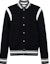 Buy (Women) Givenchy Black Striped Knit Button-Up Jacket with Logo Print BW003B4Z32-004