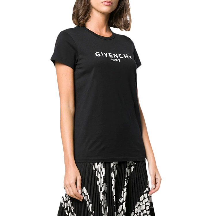 Purchase (W) ジバンシィ ブラック Tシャツ レターロゴデザイン. BW705Z3Z0Y-001