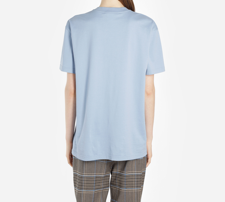 Details for (W) 纪梵希蓝色复古多彩标志印花T恤 BW70603Z2C-450