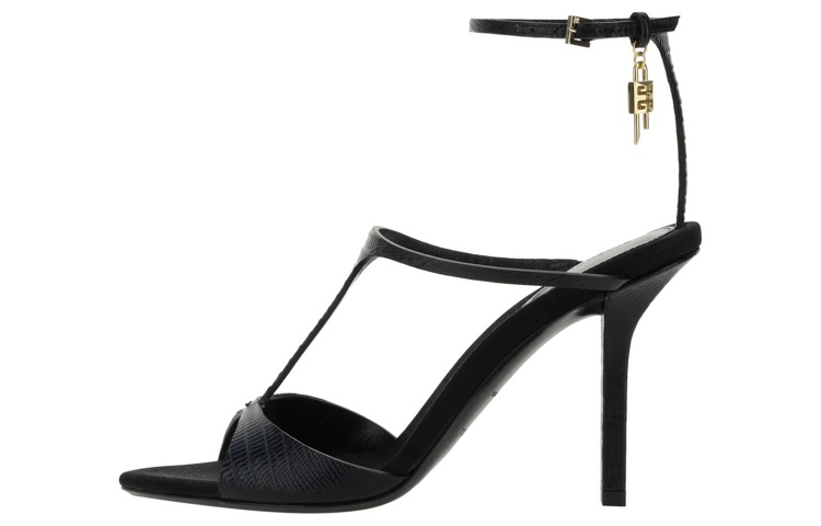 (Women) Givenchy Calfskin Buckle Heel 'Black Fashion Sandal' BE307EE1R2-001