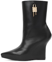 (Women) Givenchy Calfskin Lock Charm Wedge Ankle Boots 'Black' BE6041E1M1-001 (Women) Givenchy Calfskin Lock Charm Wedge Ankle Boots 'Black' BE6041E1M1-001