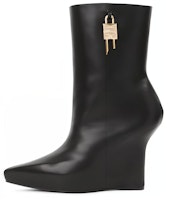 (Women) Givenchy Calfskin Lock Charm Wedge Ankle Boots 'Black' BE6041E1M1-001 (Women) Givenchy Calfskin Lock Charm Wedge Ankle Boots 'Black' BE6041E1M1-001