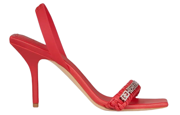 Order (W) Sandalo in Pelle Intrecciato Givenchy ''Rosso''. BE306JE1DR-601