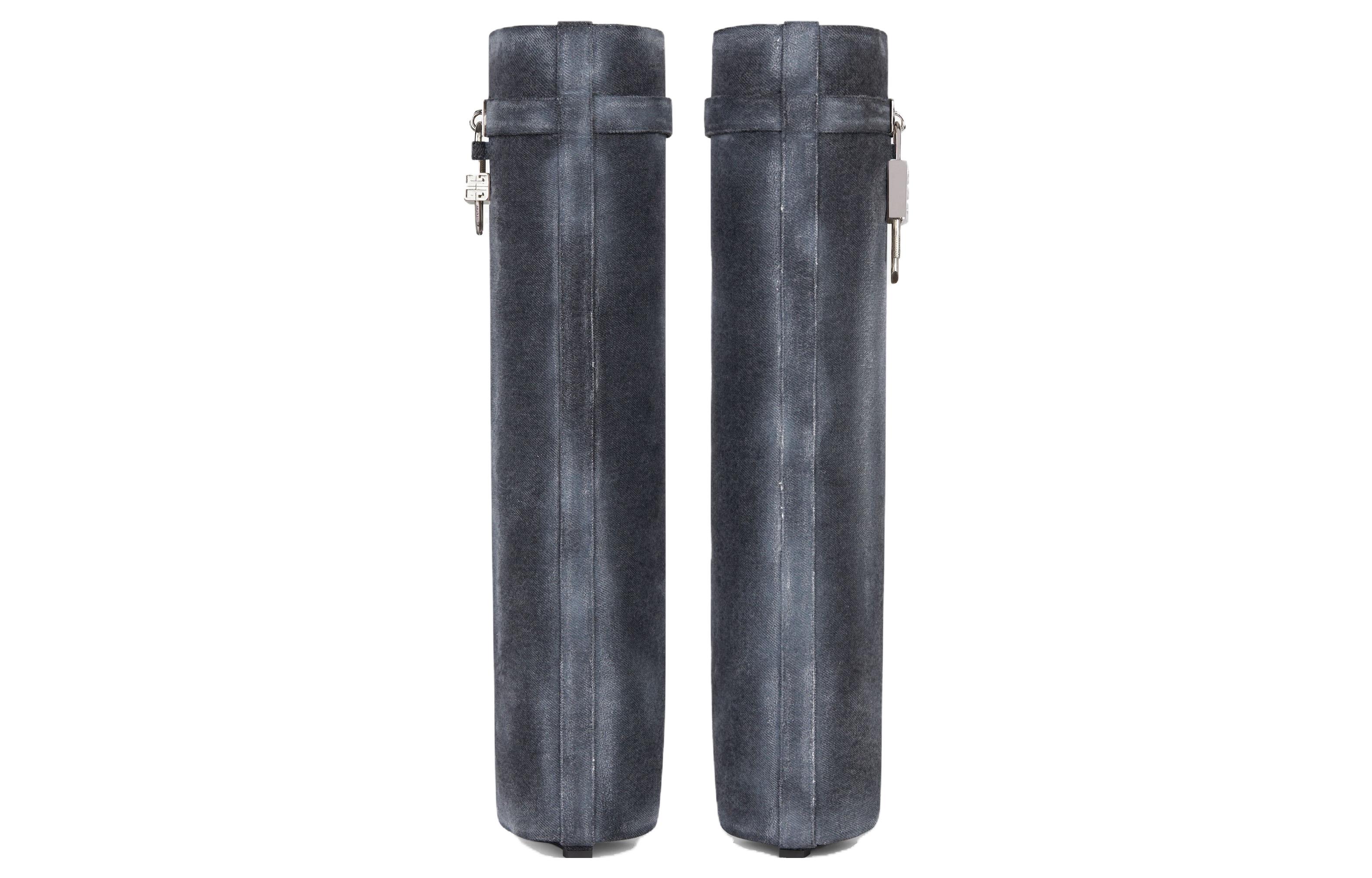 Shop (W) ジバンシィ デニム ハイカットブーツ "ブラックコンフォート" BE702EE1VF-001