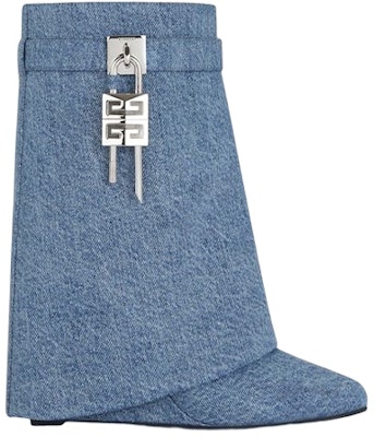(Women) Givenchy Denim Slip-On Wedge Ankle Boots 'Blue' BE603KE1SL-420 Order (Women) Givenchy Denim Slip-On Wedge Ankle Boots 'Blue' BE603KE1SL-420