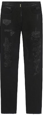 (W) GIVENCHY Celana Jeans Hitam Distressed Denim BW50QH50NV-001 Order (W) GIVENCHY Celana Jeans Hitam Distressed Denim BW50QH50NV-001