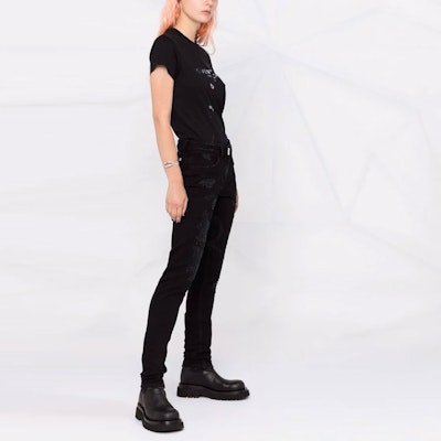 (W) GIVENCHY Celana Jeans Hitam Distressed Denim BW50QH50NV-001 Purchase (W) GIVENCHY Celana Jeans Hitam Distressed Denim BW50QH50NV-001