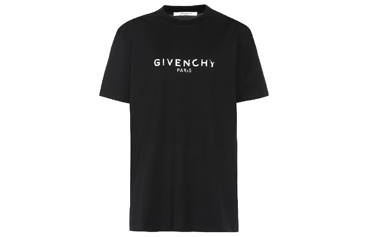 (Women) Givenchy Distressed Logo T-Shirt Women Black BW704X3Z0L-001 圖 2