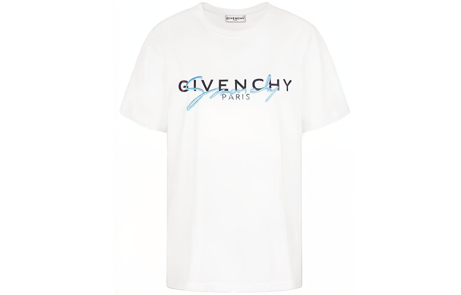 (Women) GIVENCHY Embroidered Logo T-Shirt White BW707Z3Z3Q-100