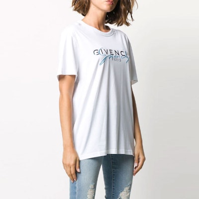 (W) 지방시 자수 로고 티셔츠 화이트 BW707Z3Z3Q-100 Details for (W) 지방시 자수 로고 티셔츠 화이트 BW707Z3Z3Q-100