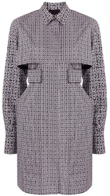 (W) ジバンシィ FW21 ブラック ロゴ カットアウト 長袖 シャツドレス BW215313UC-004 Order (W) ジバンシィ FW21 ブラック ロゴ カットアウト 長袖 シャツドレス BW215313UC-004