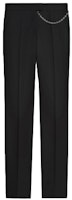 (Women) GIVENCHY FW21 Black Slim-Fit Wool Blend Pants with Chain Detail BW50T713QB-001 (Women) GIVENCHY FW21 Black Slim-Fit Wool Blend Pants with Chain Detail BW50T713QB-001
