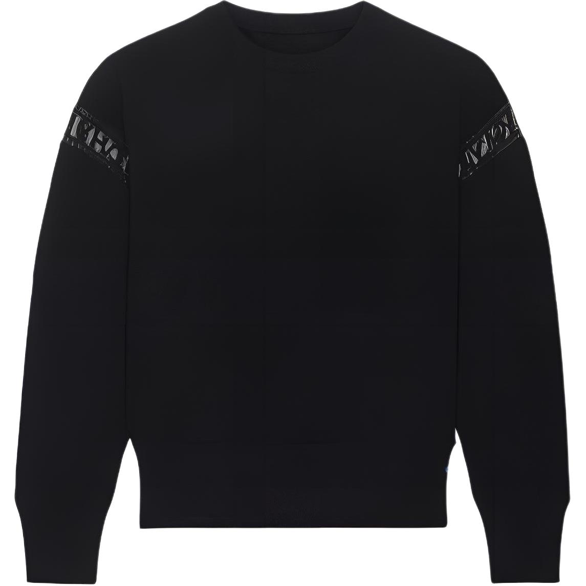 (Women) Givenchy FW21 Black Sweatshirt with Shoulder and Sleeve Lace Details BWJ02Q3Z7Z-001
