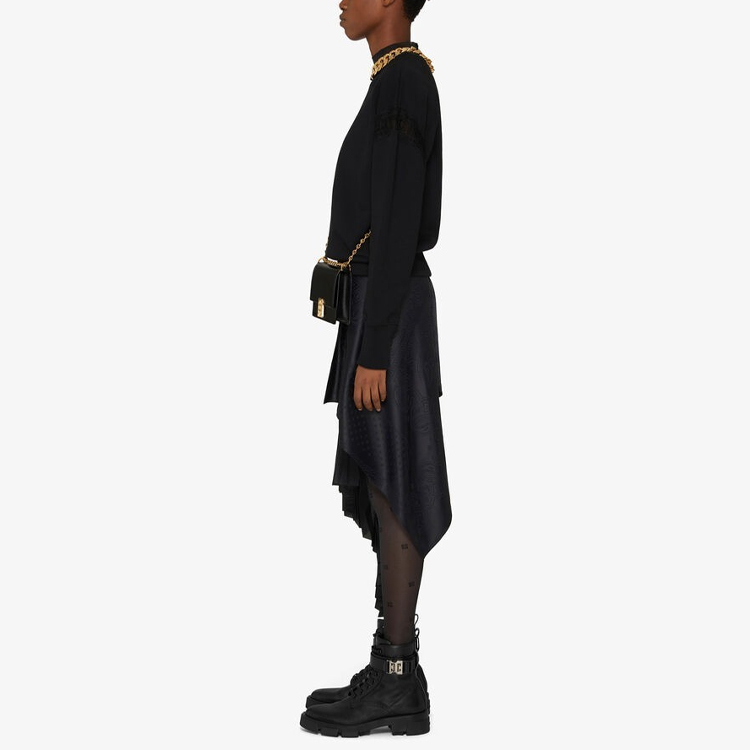 Purchase (W) Givenchy 2021秋冬黑色蕾絲肩袖設計衛衣 BWJ02Q3Z7Z-001