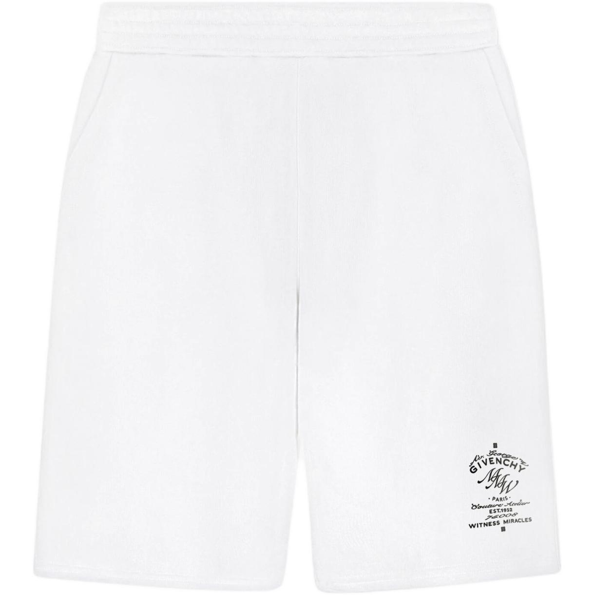 (Women) Givenchy FW21 Elastic Waist Knit Casual Shorts White BM50Y53Y6V-100