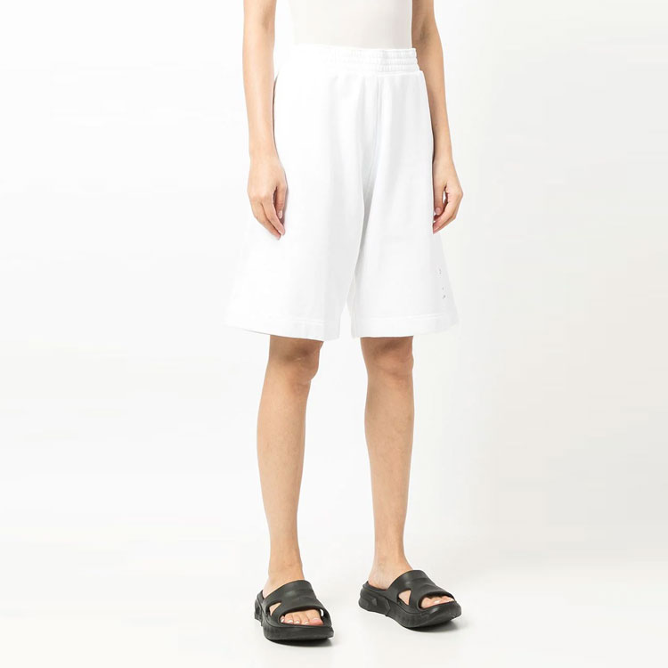 Shop (W) Givenchy FW21 Pantalones Cortos de Punto Casual Cintura Elástica Blanco BM50Y53Y6V-100