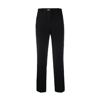 (Women) Givenchy FW21 High-Waisted Black Trousers with Gold Accents. BW50MB1009-001