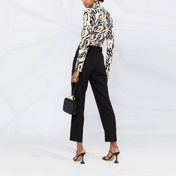 Shop (W) ジバンシィ FW21 ハイウエスト ブラックパンツ ゴールドアクセント付き. BW50MB1009-001