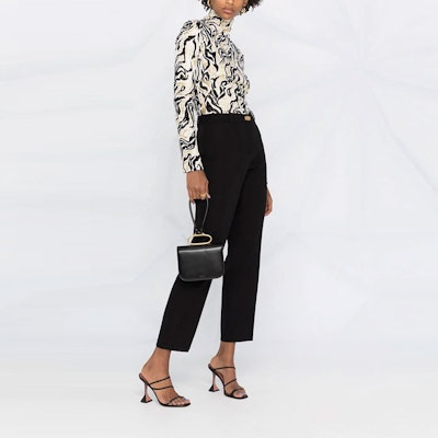 (W) ジバンシィ FW21 ハイウエスト ブラックパンツ ゴールドアクセント付き. BW50MB1009-001 Purchase (W) ジバンシィ FW21 ハイウエスト ブラックパンツ ゴールドアクセント付き. BW50MB1009-001