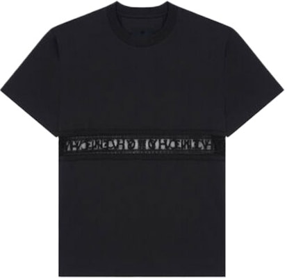 (W) Givenchy FW21 Kaos Hitam Pendek Regular dengan Hiasan Renda Trim. BW709T3Z7Z-001 Order (W) Givenchy FW21 Kaos Hitam Pendek Regular dengan Hiasan Renda Trim. BW709T3Z7Z-001