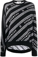 (Women) Givenchy FW21 Logo Striped Knit Sweater Black/Grey BW90AM4Z7N-004 (Women) Givenchy FW21 Logo Striped Knit Sweater Black/Grey BW90AM4Z7N-004