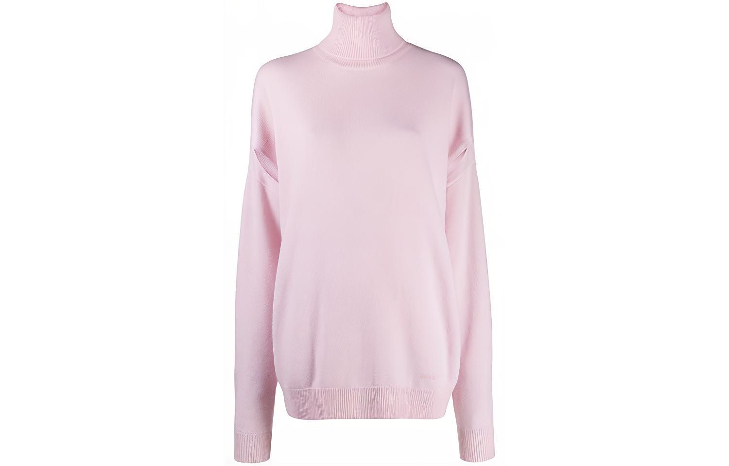 (Women) GIVENCHY FW21 Pink Knit Pullover Sweater with Hollow Design. BW90AG4Z7G-681