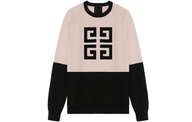 Order (W) GIVENCHY 2021秋冬粉色Logo拼色羊絨毛衣披肩。 BW908N4ZBA-024