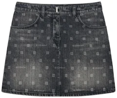 Order (Women) Givenchy FW22 Black Denim Button Zip Mini Skirt. BW40KR5Y4G-001