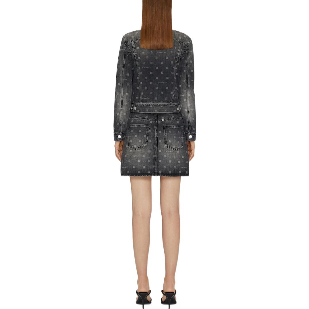 Shop (W) ジバンシィ FW22 ブラックデニムボタンジップミニスカート BW40KR5Y4G-001