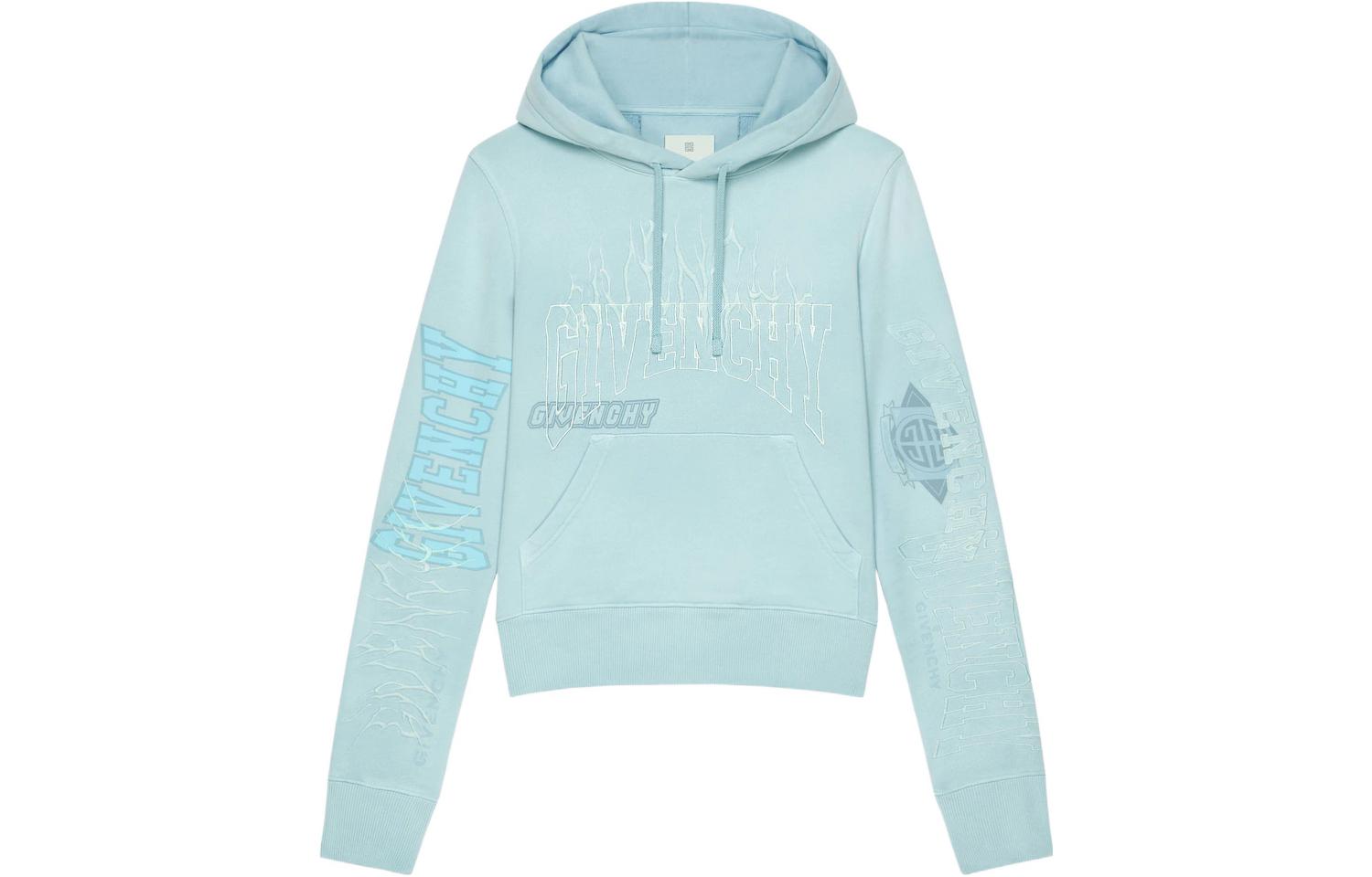 (Women) Givenchy FW22  Blue Printed Logo Pullover Hoodie. BWJ0383ZB1-466 圖 2