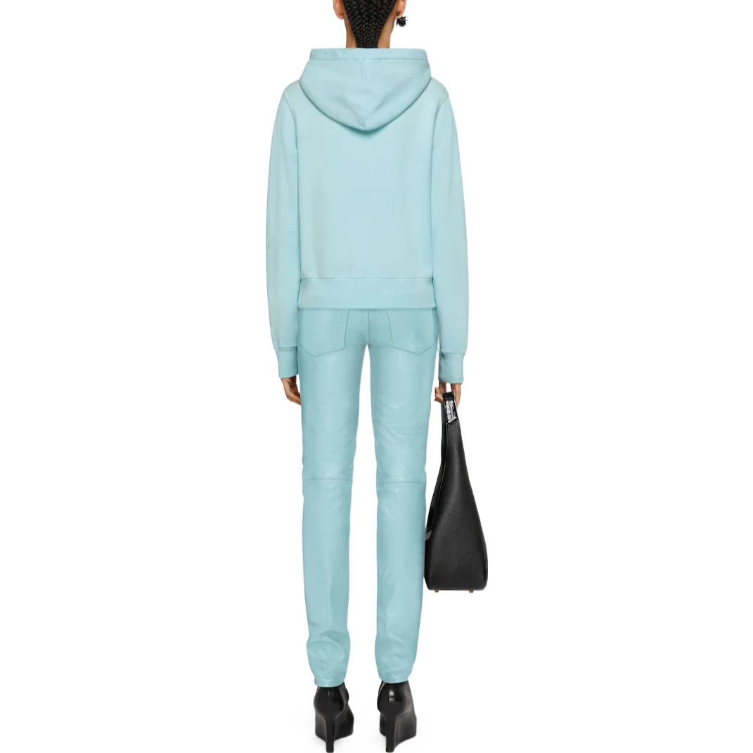 (Women) Givenchy FW22  Blue Printed Logo Pullover Hoodie. BWJ0383ZB1-466 圖 4