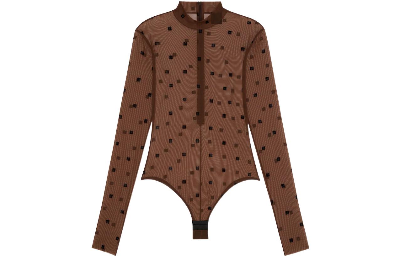 Order (W) Givenchy FW22 棕色Logo印花高領長袖針織上衣 BWB01G30ND-200