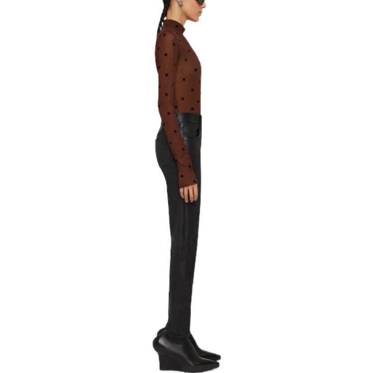 Purchase (W) Givenchy FW22 棕色Logo印花高領長袖針織上衣 BWB01G30ND-200