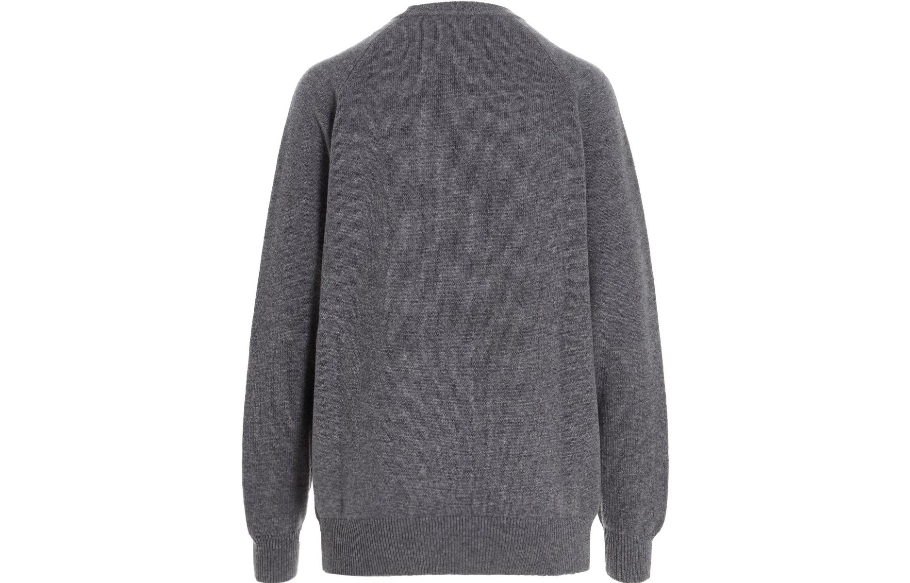 Lookbook (W) GIVENCHY FW22 Sweater Abu-Abu Crewneck dengan Cetakan Logo Besar. BW908N4ZEQ060