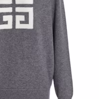 Cheap (W) GIVENCHY FW22 灰色大Logo印花圓領毛衣 BW908N4ZEQ060
