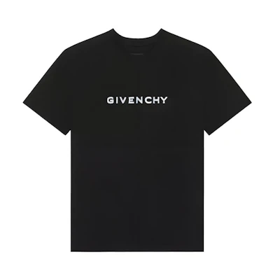 (Women) GIVENCHY FW22 Logo Print Black Round Neck Short Sleeve T-Shirt BW707Z3Z85-001